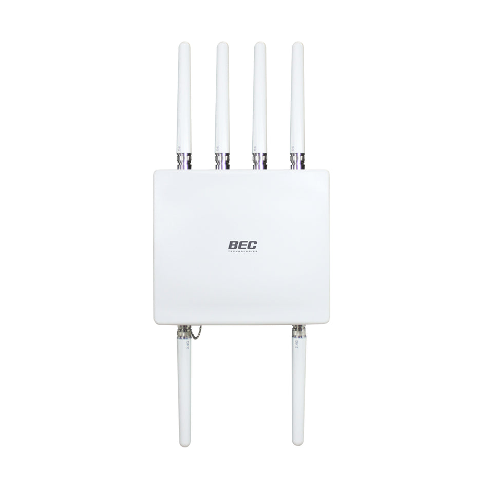 BEC Technologies 4G/LTE 2.4/5GHz Outdoor Male N-Type Router with 802.11ac Hotspot