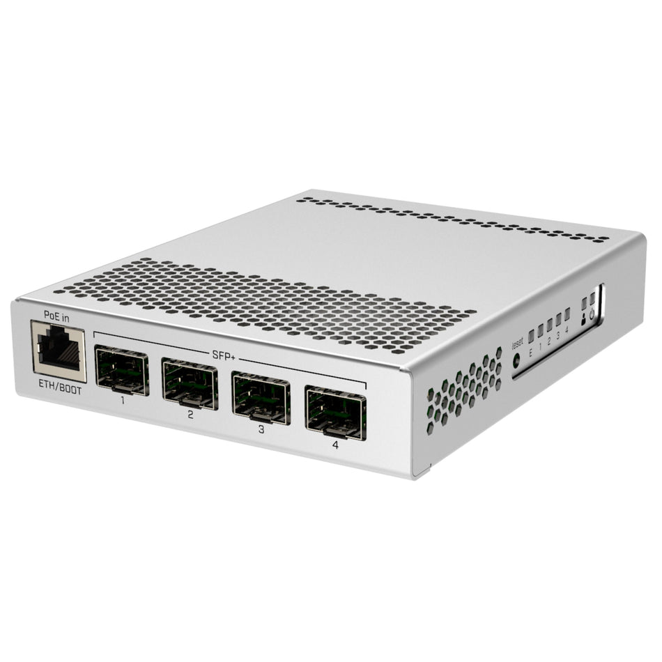 MikroTik CRS305 4-Port SFP+ 802.3at/af Switch L5 [CRS305-1G-4S+IN]