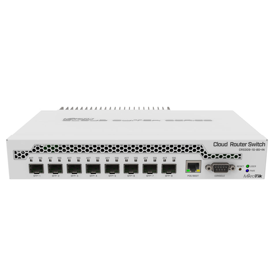 MikroTik CRS309-1G-8S+IN 8x 10G SFP+ Ports PoE Cloud Router Switch