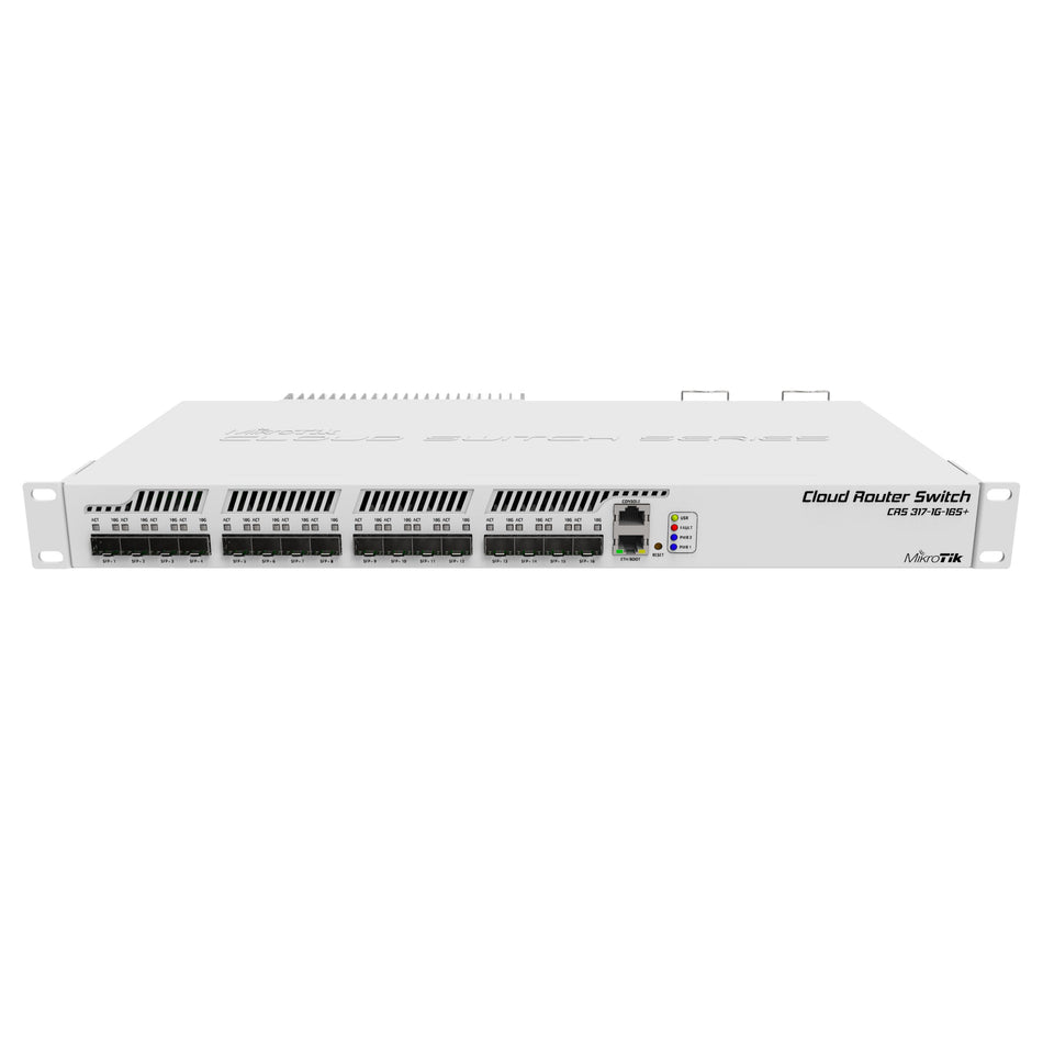 MikroTik CRS317 Cloud Router Switch w/ 16 SFP+ Cages [CRS317-1G-16S+RM]