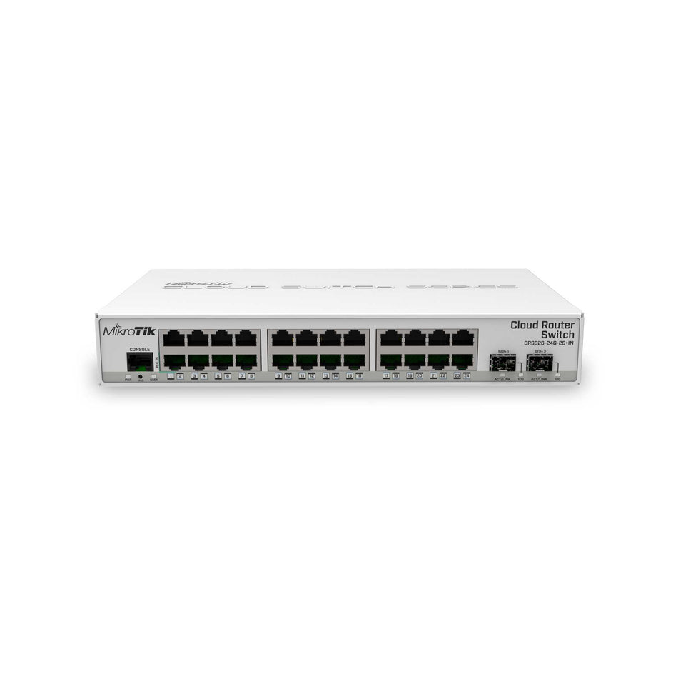 MikroTik CRS326-24G-2S+IN Cloud Router Switch w/ 24xGB 2xSFP+
