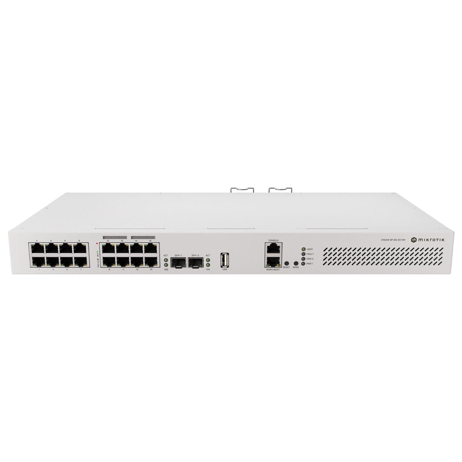 Mikrotik CRS418-8P-8G-2S+RM 16x Gigabit Ethernet, 2x 10G SFP+ Port Switch