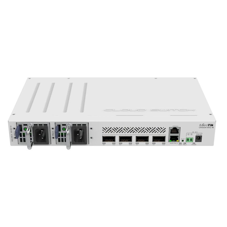 MikroTik CRS504 4x QSFP28 100Gbps Cloud Router Switch [CRS504-4XQ-IN]