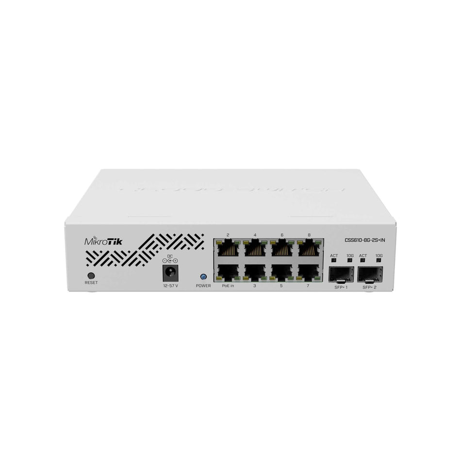 MikroTik CSS610-8G-2S+IN 8-Port Gigabit Smart Switch with 2x 10G SFP+