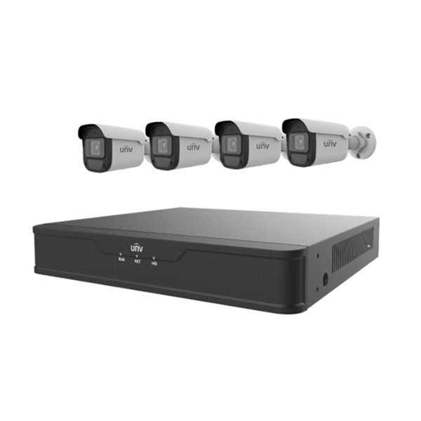 Uniview 4 x 4MP Bullet IP Camera + 4K 4-Channel NVR