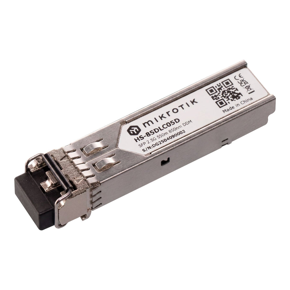 MikroTik HS-85DLC05D 1G/2.5G SFP Multi-Mode LC Fiber Transceiver