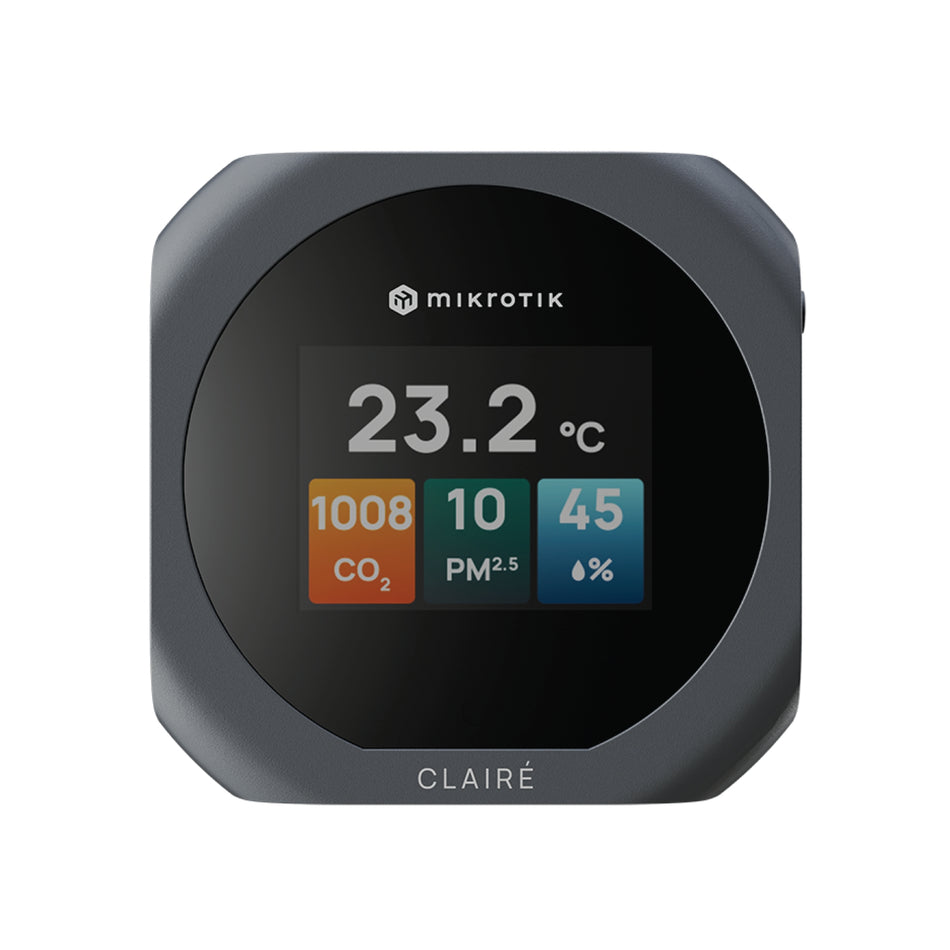 MikroTik CLAIRÉ Indoor Air Quality Monitor – Grey [IAQM-THC2PV-G]