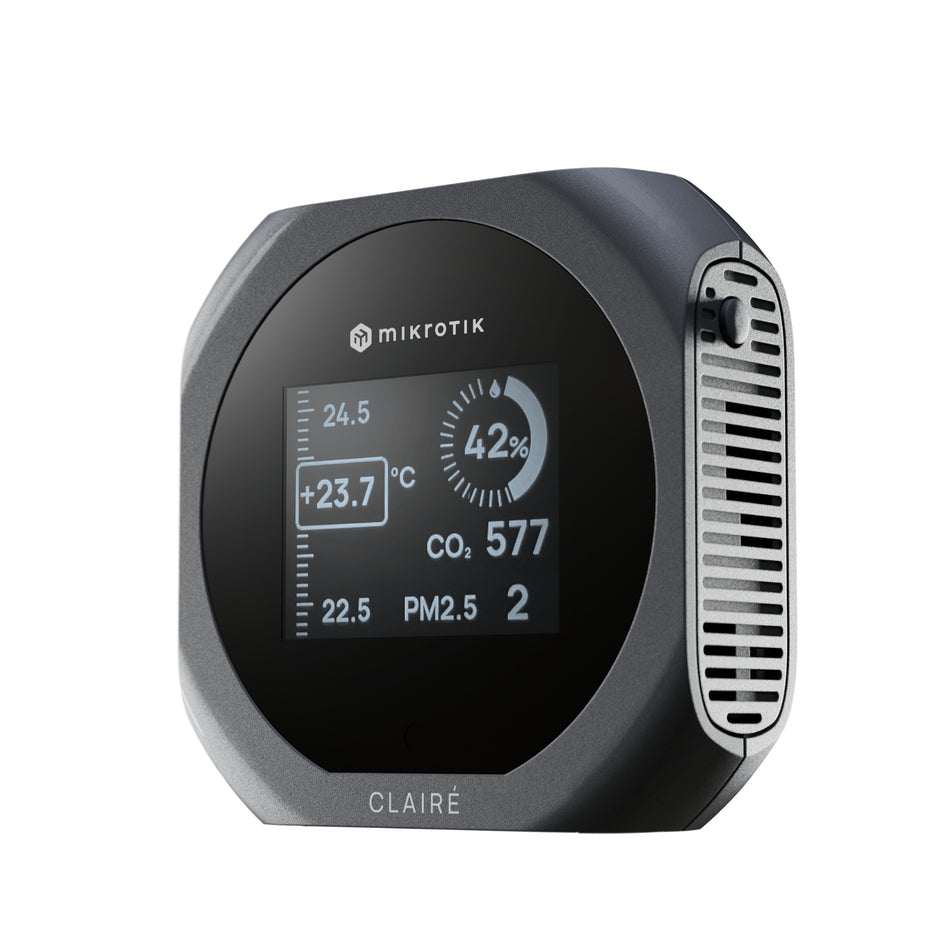 MikroTik CLAIRÉ Indoor Air Quality Monitor – Grey [IAQM-THC2PV-G]