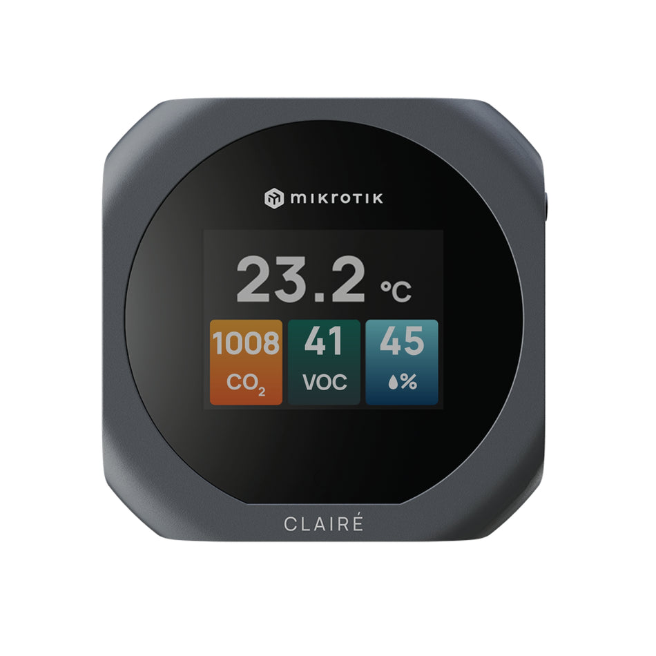 MikroTik CLAIRÉ Lite Indoor Air Quality Monitor - Gray [IAQM-THC2V-G]