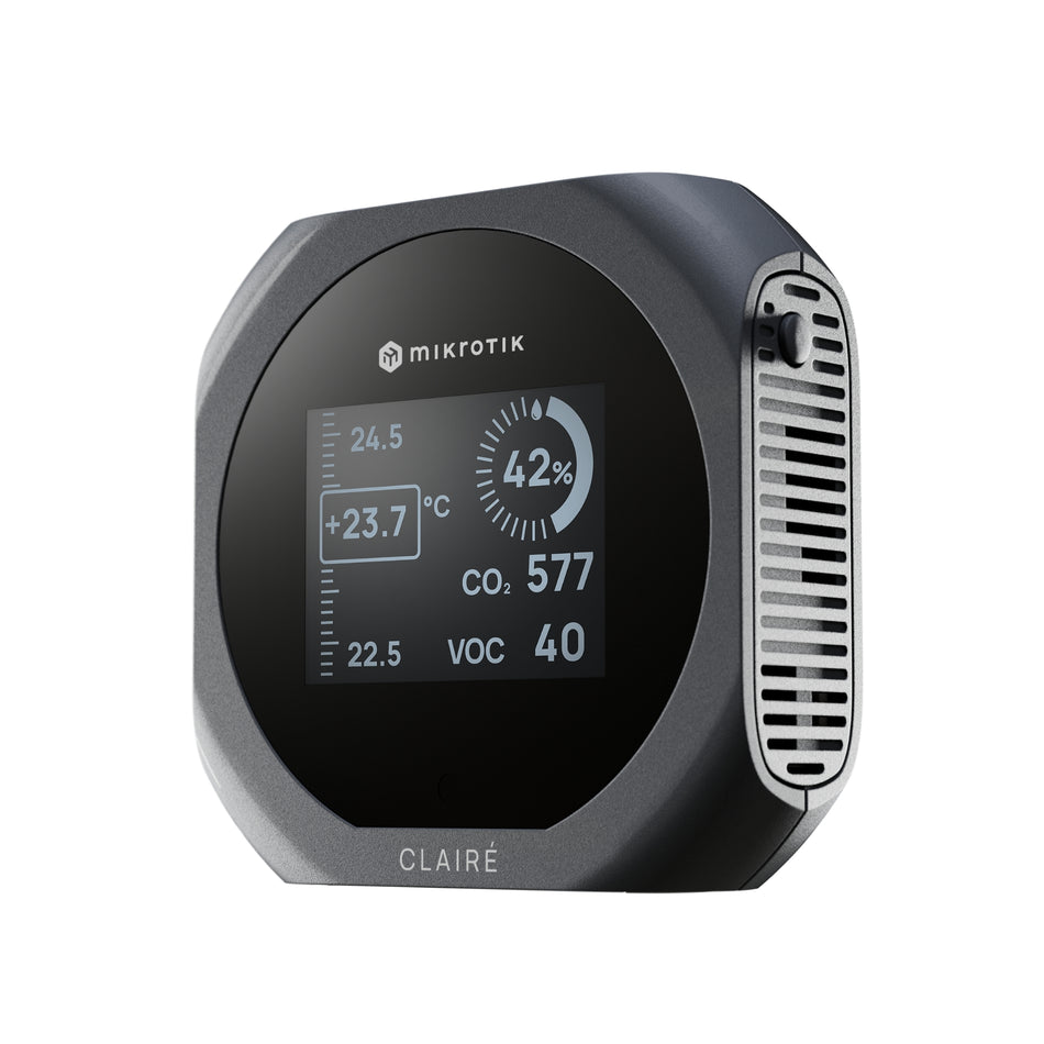 MikroTik CLAIRÉ Lite Indoor Air Quality Monitor - Gray [IAQM-THC2V-G]
