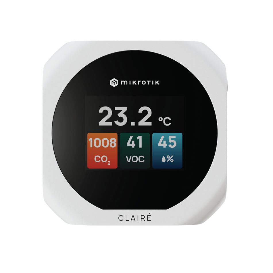 MikroTik CLAIRÉ Lite Indoor Air Quality Monitor - White [IAQM-THC2V-W]
