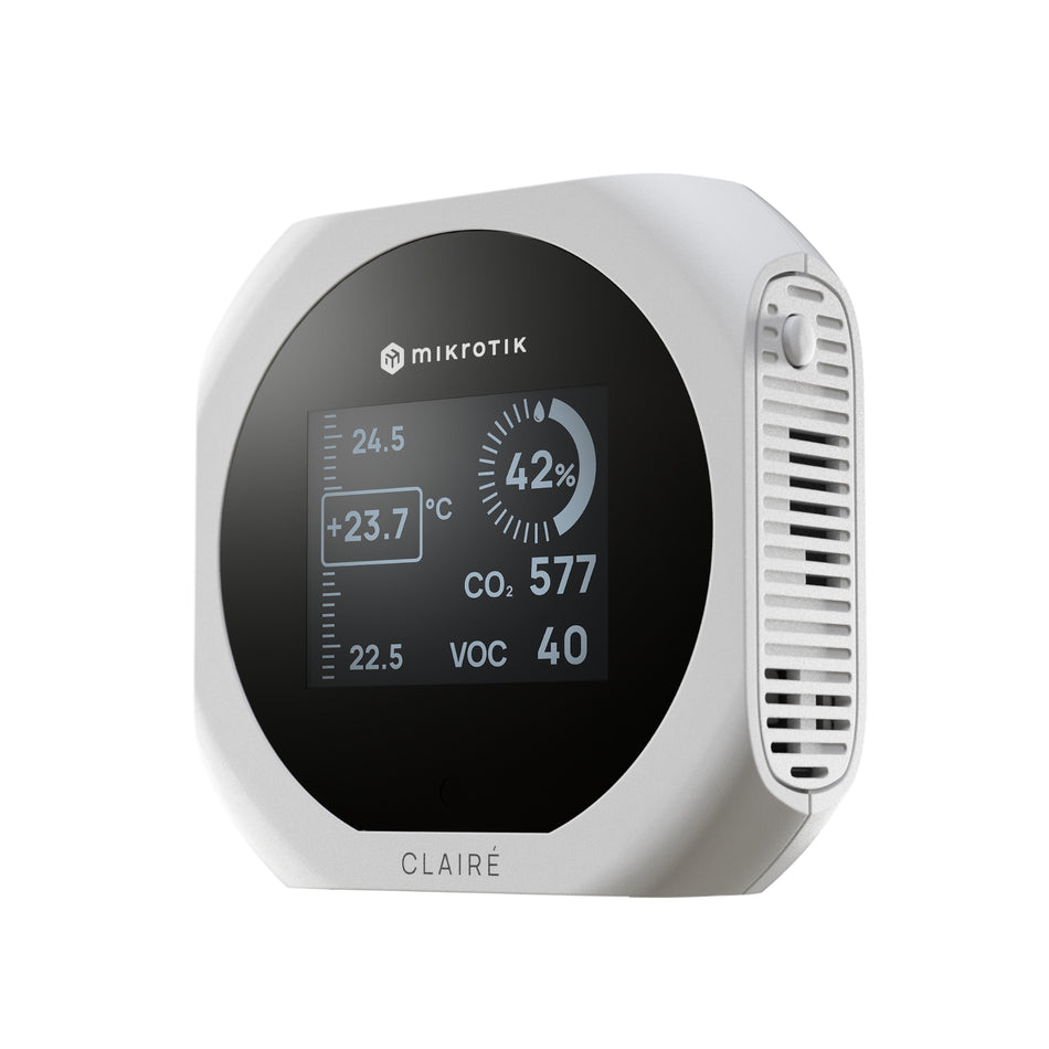 MikroTik CLAIRÉ Lite Indoor Air Quality Monitor - White [IAQM-THC2V-W]