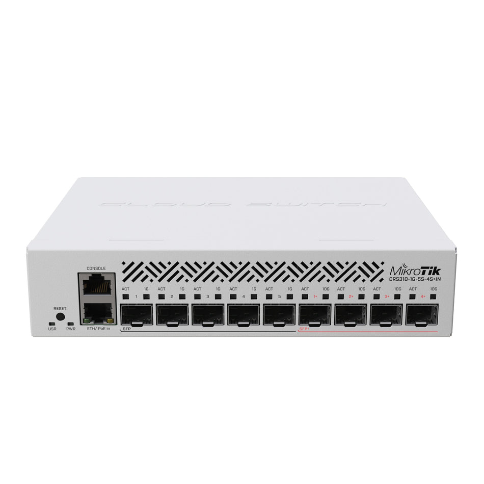 MikroTik CRS310-1G-5S-4S+IN Compact 10G SFP+ Cloud Router Switch
