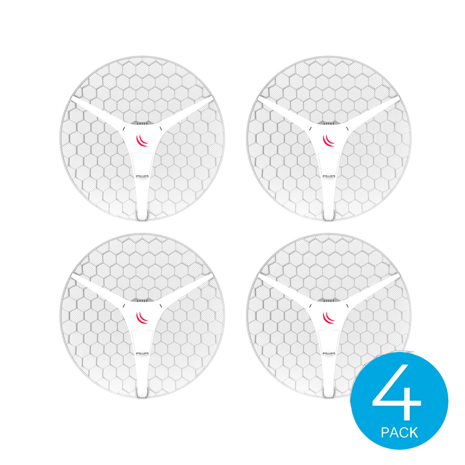 MikroTik LHG XL HP5 5GHz High Powered XL 27dBi DualPol Integrated Antenna (4-Pack) US [RBLHG-5HPnD-XL4pack-US]