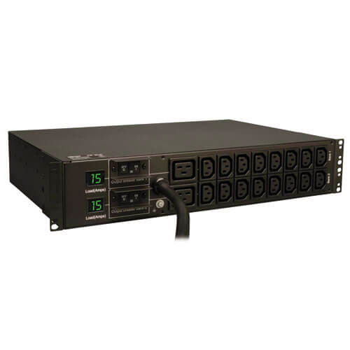 Tripp Lite 5.8kW Single-Phase Metered PDU, 208/240V Outlets (16 C13 & 2 C19) [PDUMH30HV]