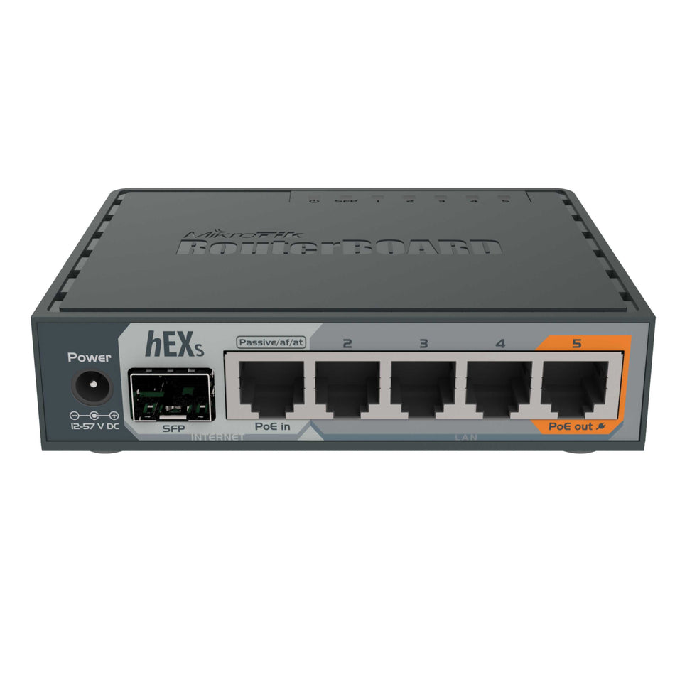 MikroTik hEX S 5 Gigabit Port Dual-Core 880MHz Ethernet Router w/SFP Level 4 [RB760iGS]