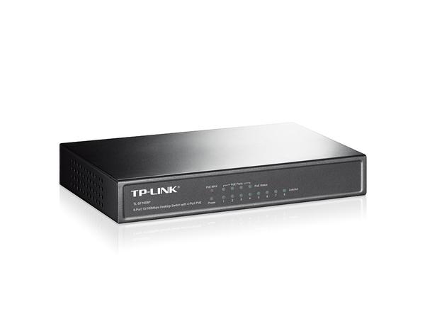 TP-Link 8-Port 10/100Mbps Desktop Switch with 4-Port PoE [TL-SF1008P]