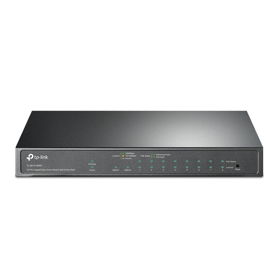 TP-Link 10-Port Gigabit Easy Smart Switch with 8-Port PoE+ [TL-SG1210MPE]