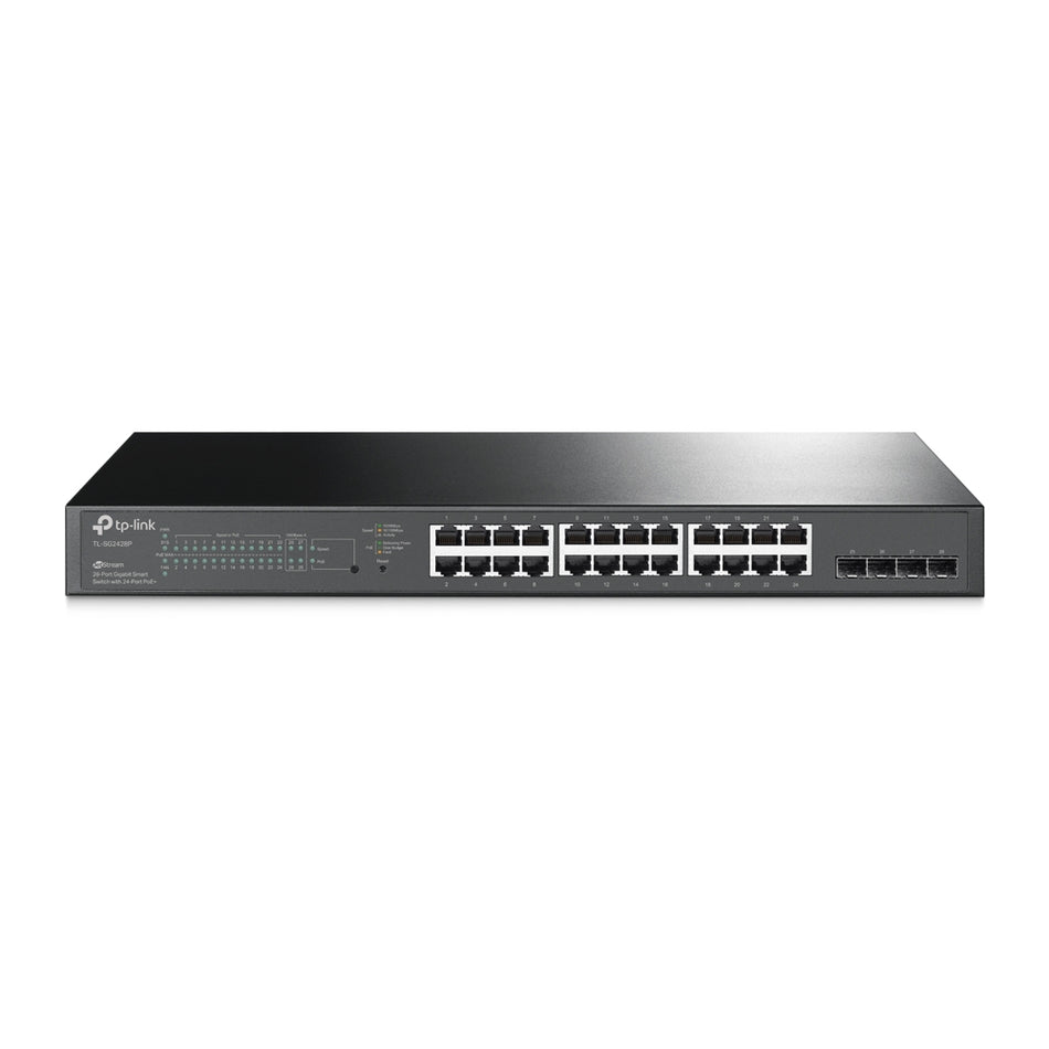 TP-Link JetStream 28-Port Gigabit Smart Switch with 24-Port PoE+ [TL-SG2428P]