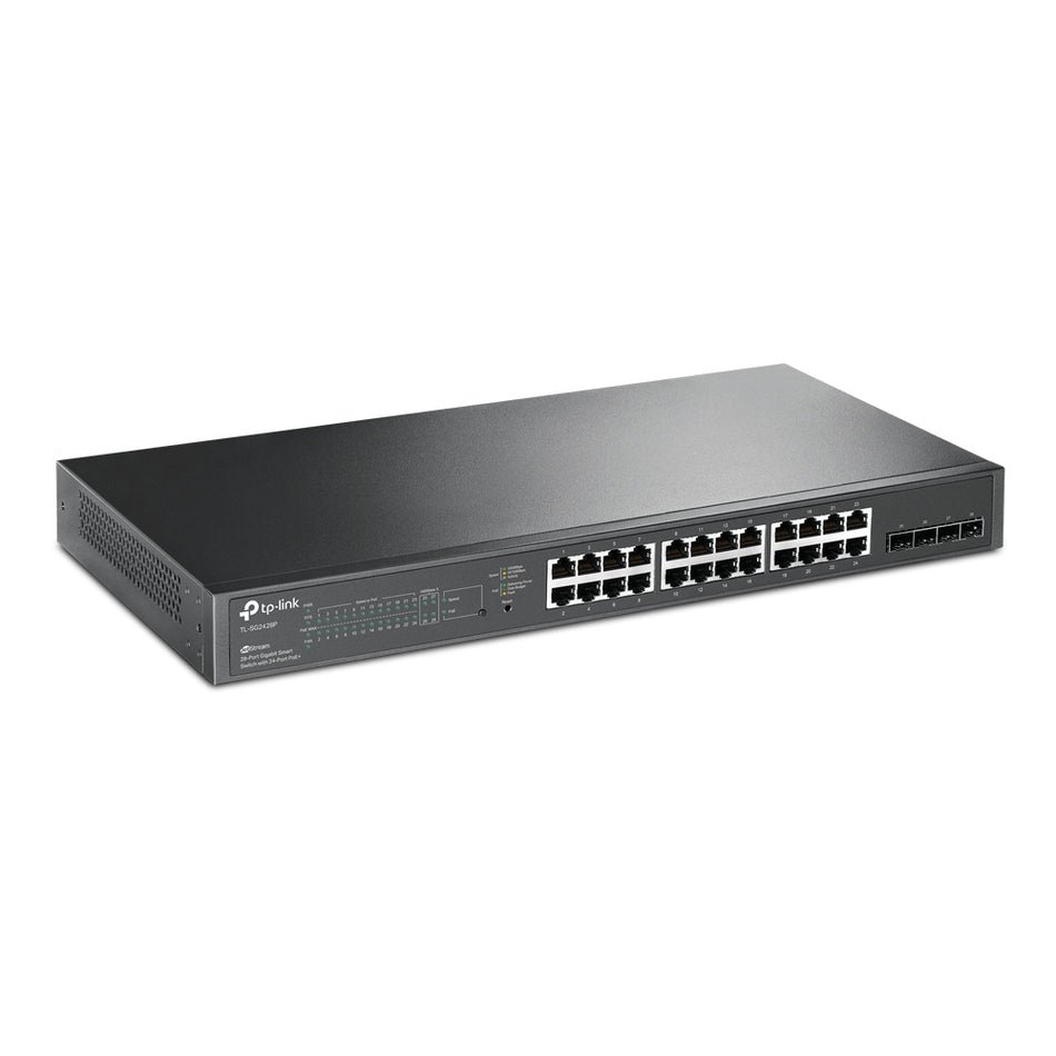 TP-Link JetStream 28-Port Gigabit Smart Switch with 24-Port PoE+ [TL-SG2428P]