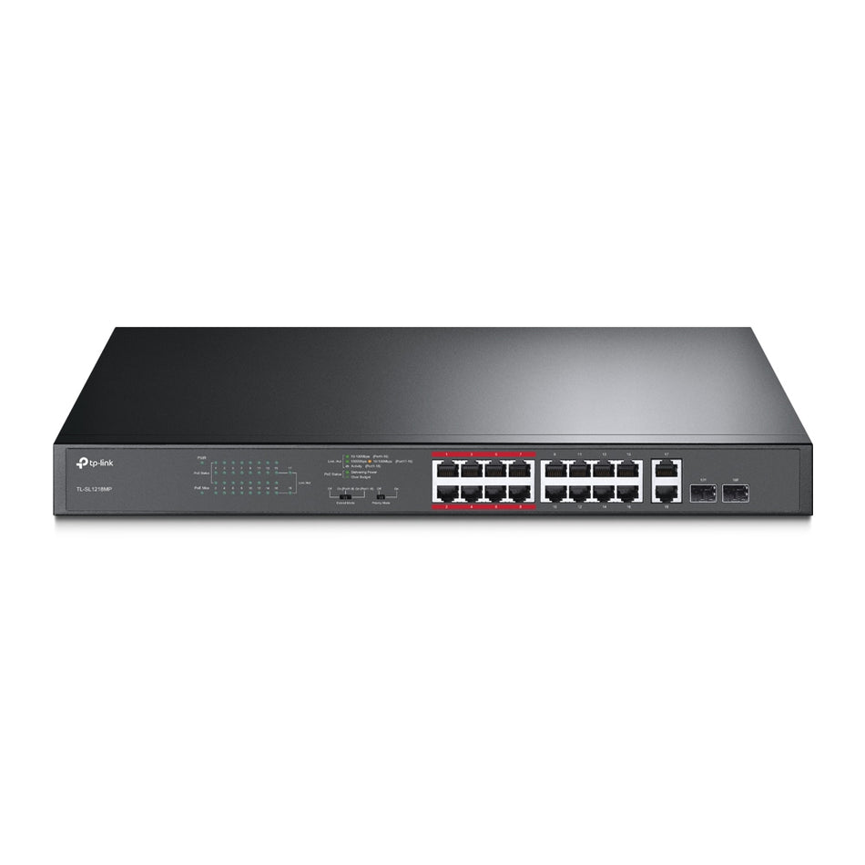 TP-Link TL-SL1218MP Unmanaged PoE/PoE+ Switch [TL-SL1218MP]