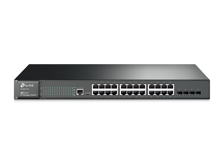 TP-Link JetStream 24-Port L2, 4 SFP Slots Managed Switch [T2600G-28TS]