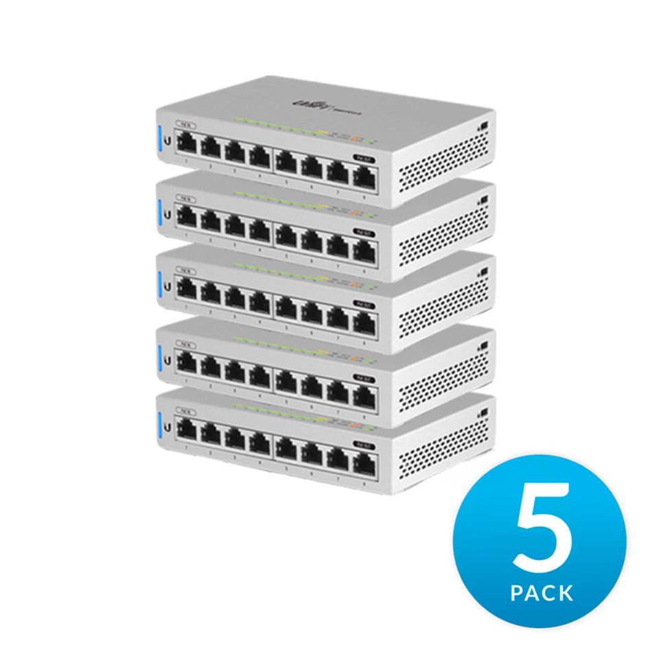 Ubiquiti UniFi 8-Port Managed Gigabit Switch Gen1 (5-Pack) [US-8-5]