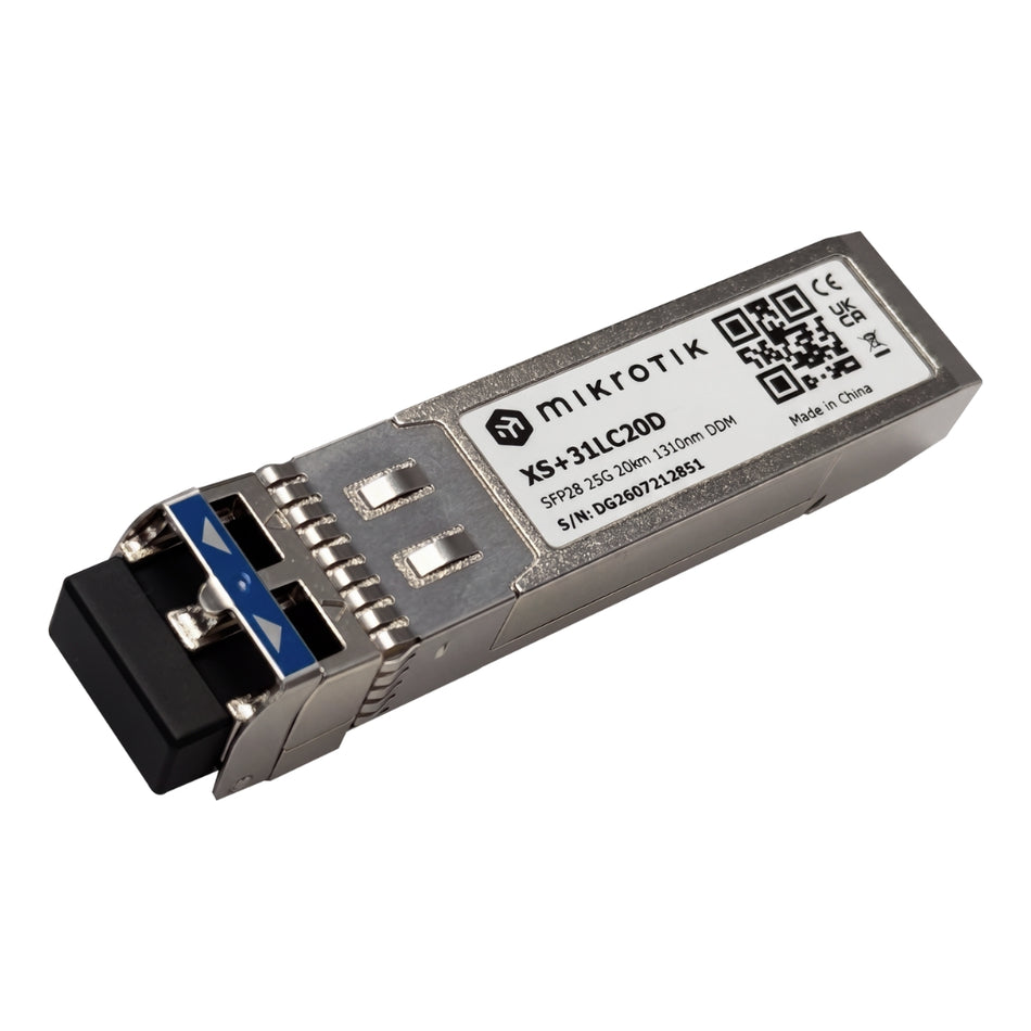 MikroTik XS+31LC20D 1G/10G/25G SFP28 Single-Mode Module, 20 km