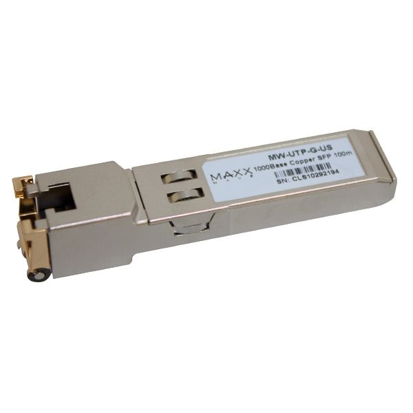 Maxxwave 1.2Gbit Copper 1000BaseT SFP Fiber Module [MW-UTP-G-US]