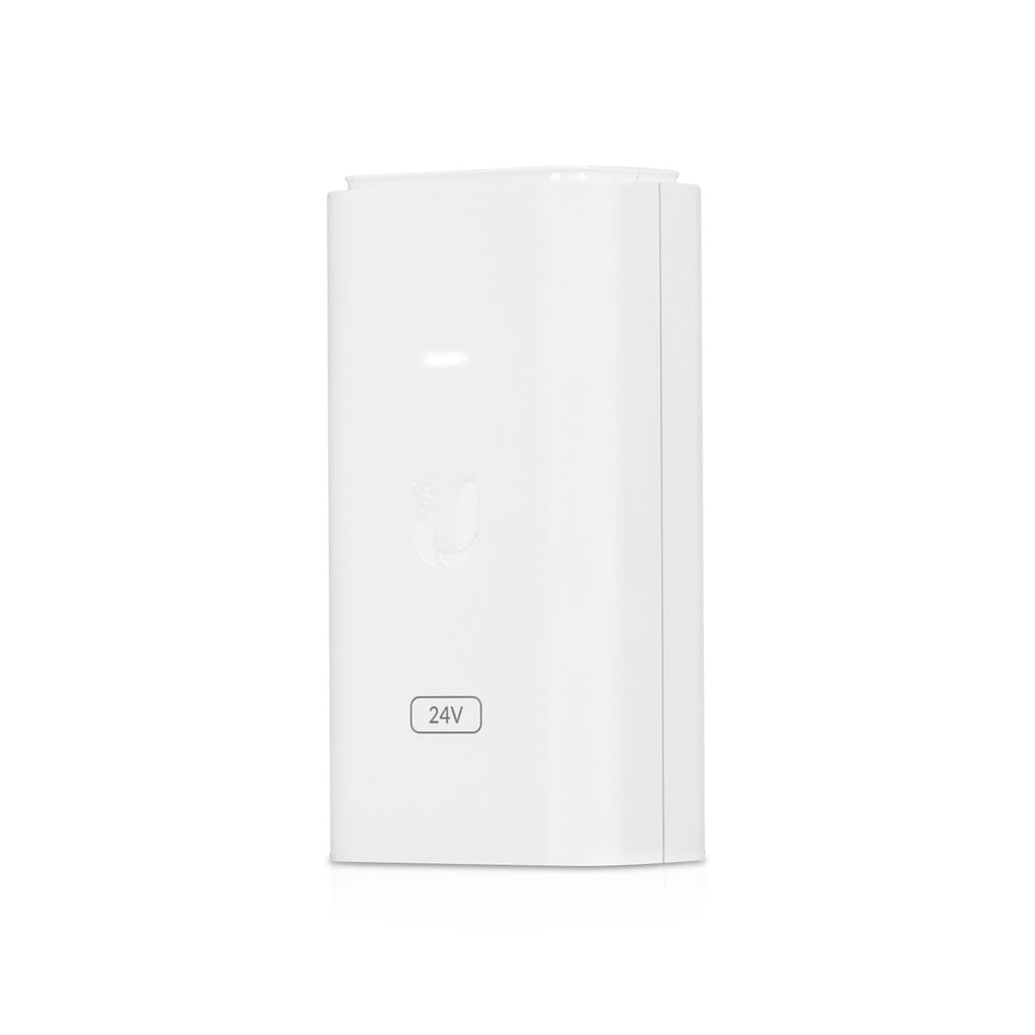 Ubiquiti 24V DC 12W Gigabit Replacement PoE Adapter, White [POE-24-12W-G-WH]