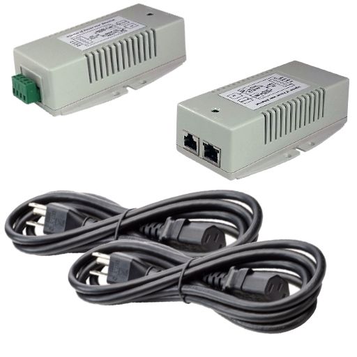 Tycon Systems 18-36VDC In 56V Out 70W 802.3af/at DC to DC Converter Gigabit PoE Injector (2-Pack) [TP-DC-2448GDx2-HP]