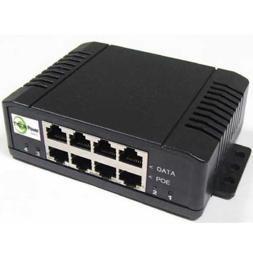 Tycon Power 4 Port Very High Power Gigabit Mid Span Passive PoE Injector