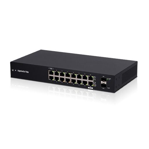 Ubiquiti EdgeSwitch 18X 36Gbps 16x 1GbE 2x SFP fanless WISP switch [ES-18X]